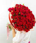 Фото Букет из 35 кустовых роз  - 4